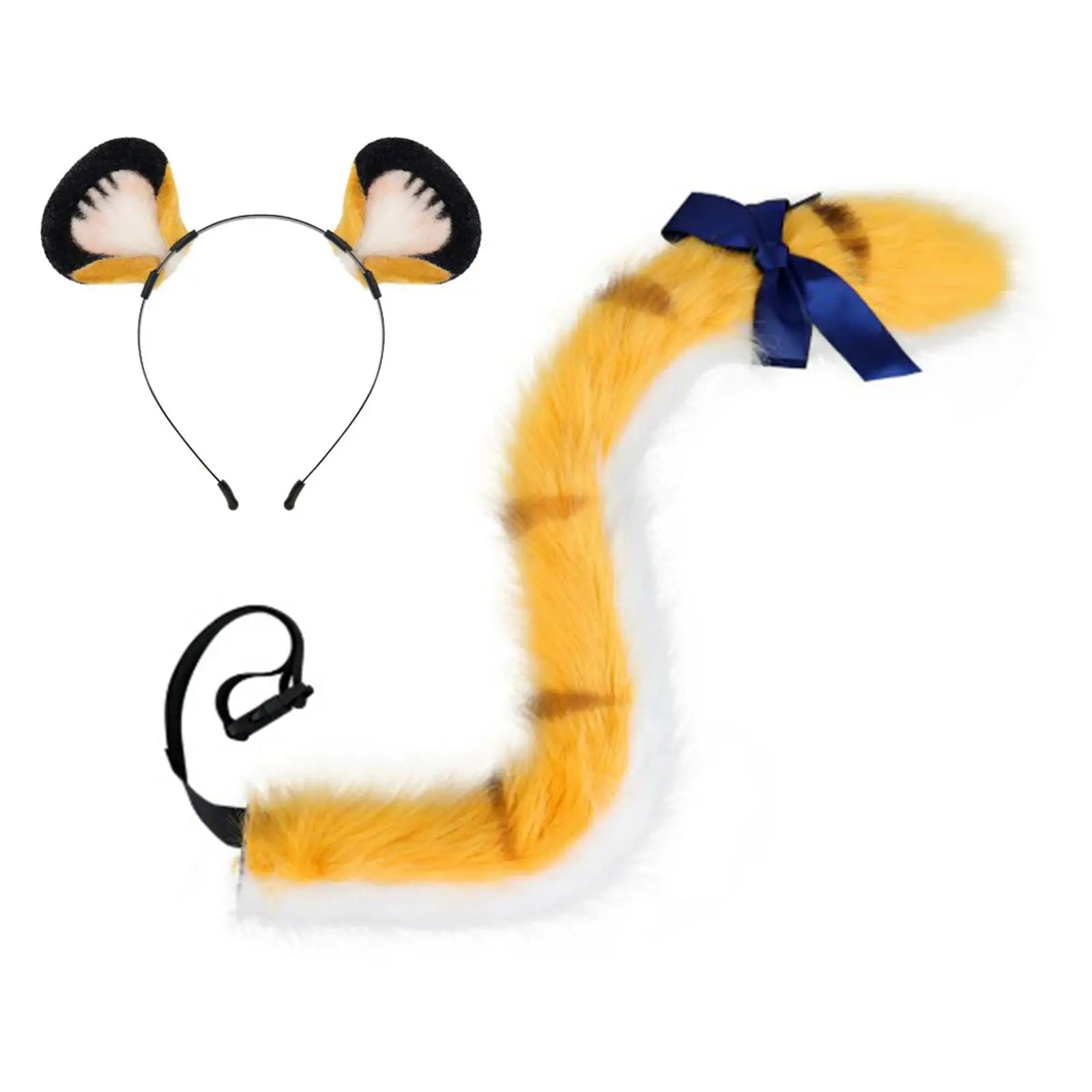 Ensemble de Costumes de Cosplay oreilles et queue, accessoires Punk pour spectacle sur scène, polyvalent, ajustement réglable, simulation