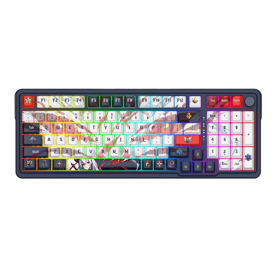 

REDRAGON KS99 Bluetooth Triple Mode RGB Customized Mechanical Keyboard Full Key Gasket Construct Hot Swap PBT Keycaps Ergonomic