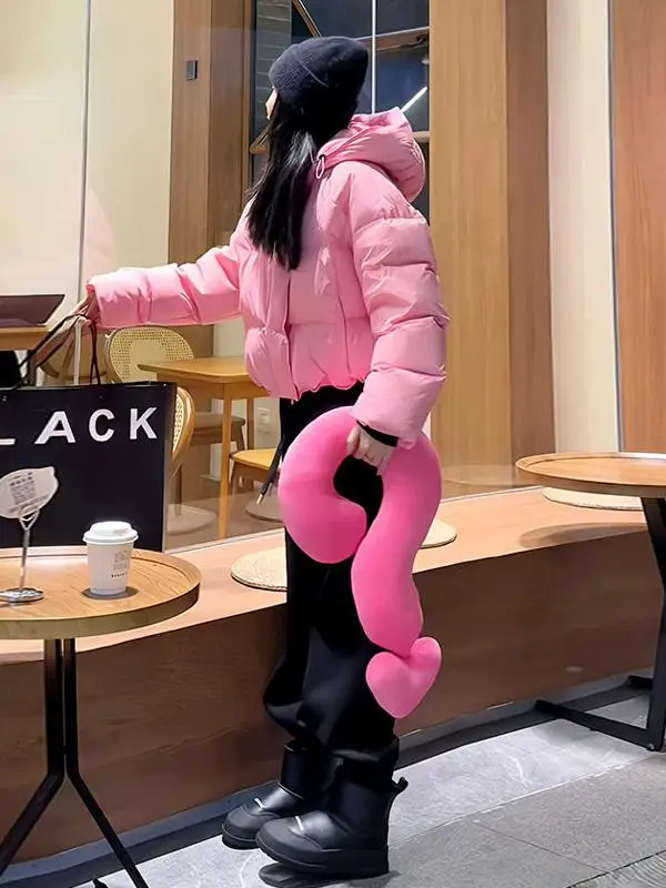 

Korean Style Loose Short Hooded Cotton Jacket Women's Winter Fashion New Casual Bread Style Versatile Outerwear