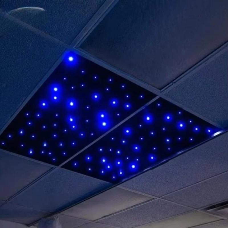

Fiber optic star ceiling polyester panel lighting system
