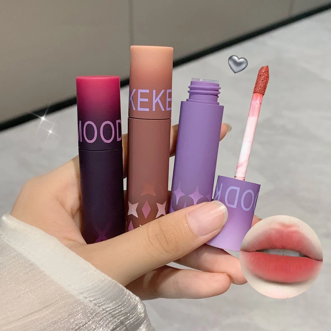 Gothic Matte Black Lipstick Waterproof Lasting Mousse Lip Mud Nude Brown Lipstick Blue Punk Lip Gloss Makeup Dark Red Lips Tint