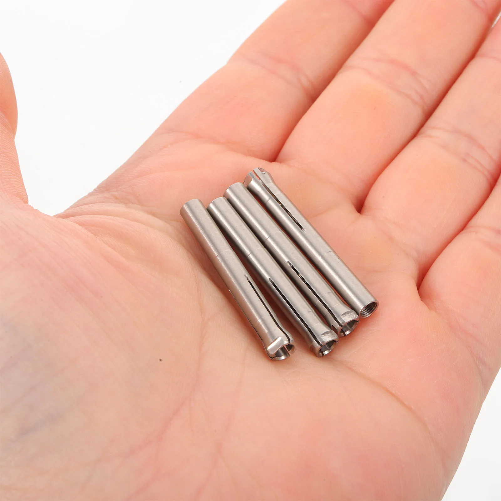 

4pcs Nail Drill Chuck Stainless Steel Three-Jaw Collet Quick Replacement Sanding Attachment For Electric Nail Drill - Manicure