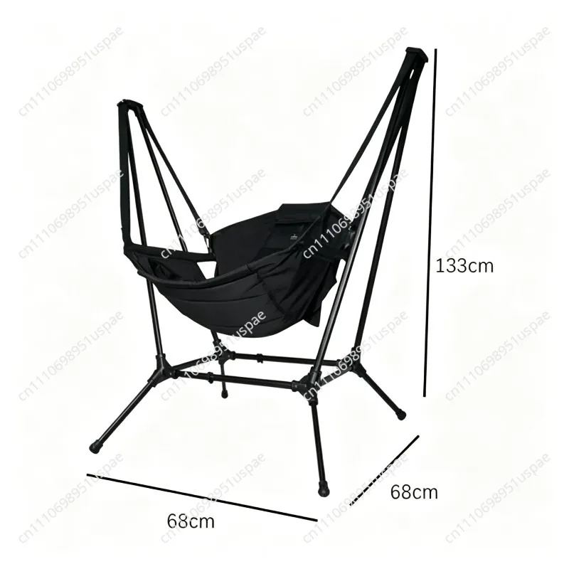 Swing Rocking Chair Outdoor Camping Patio Balcony Folding Rocking Chair Bold 7075 Aluminum Alloy Rocking Chair