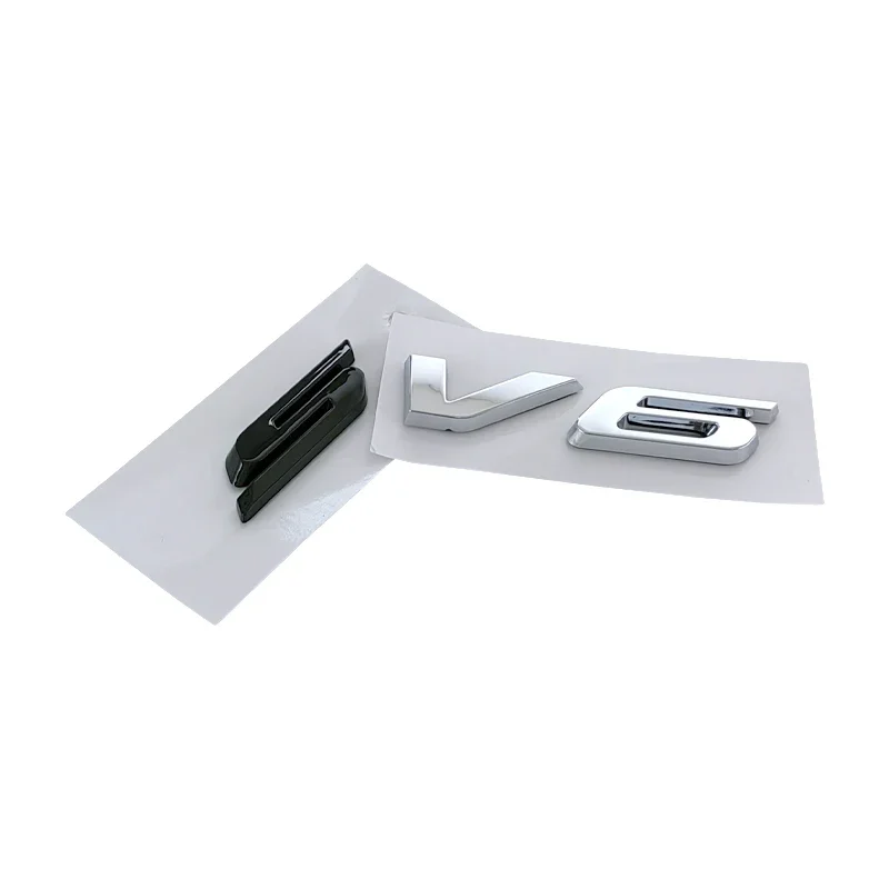 Emblemas Laterais de Carro em ABS, Adesivos para Porta-Malas Traseiros para Ford V6 S, Acessórios para Focus, Mondeo, Fusion, RANGER, F150, S-MAX, TRANSIT
