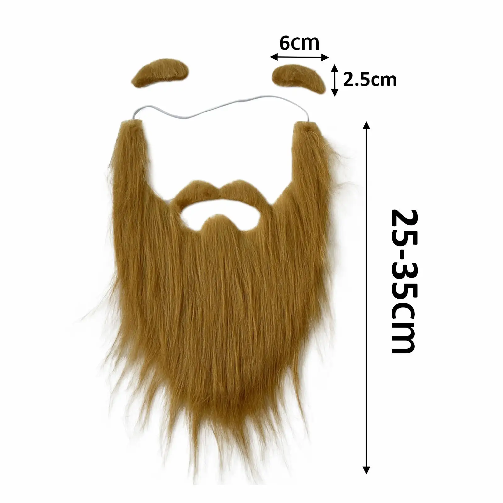 False Beard and Eyebrow Set Mustache Costume False Beards False Facial Hair for Easter image 6