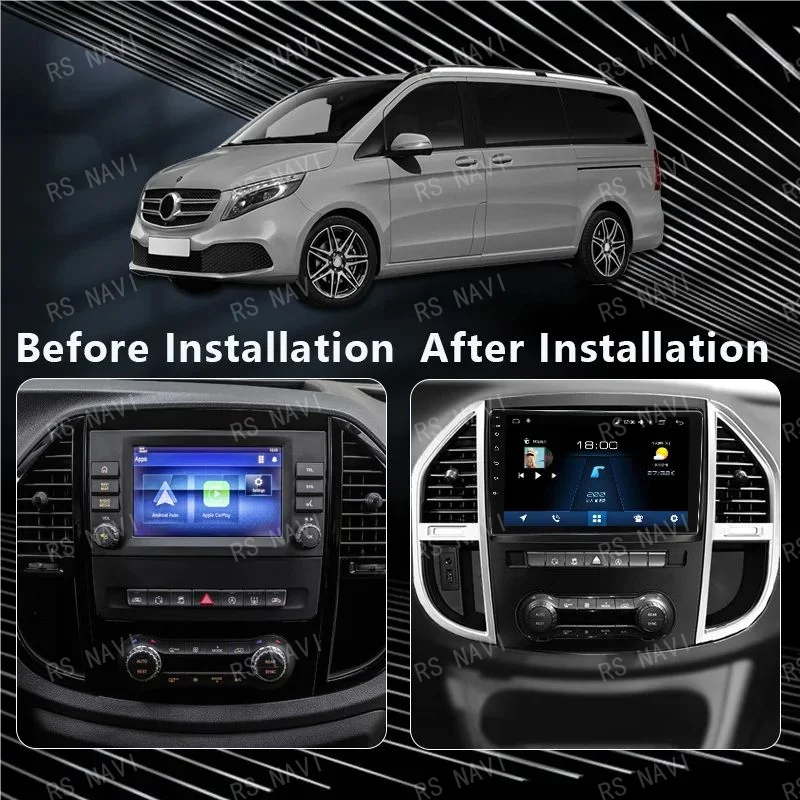 Android 14 Carplay Car Radio For Mercedes Benz Vito 3 W447 2014 2015 - 2020 Navigation GPS Multimedia Player WiFi+4G Auto stereo