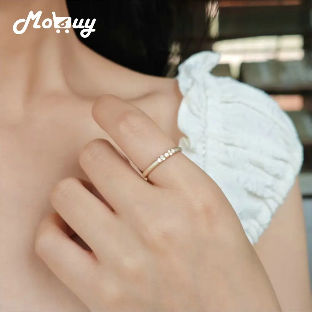 

MOBUY Простое кольцо из стерлингового серебра 925 пробы, золотое кольцо Vermeil для женщин, Bijou, элегантное модное кольцо, вечерние кольца на суставы, ювелирные изделия, подарок