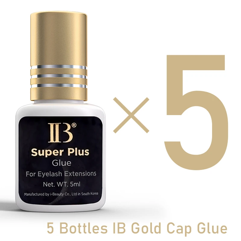 

5 Bottles IBeauty Super Plus Glue Eyelash Health Extension 5ml Black Cola Golden Cap Korea 1-2S Fast Dry Makeup Tools Supplies