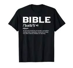 Atheist Anti Christ Anti Relgion Bible Definition Satanism T-Shirt black t shirt