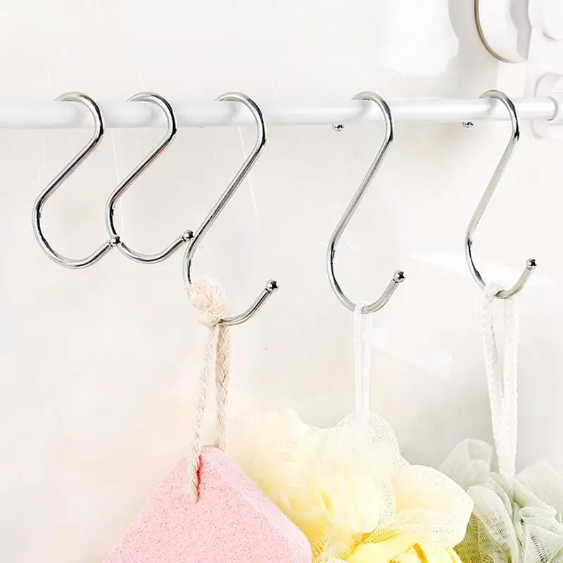 1Pcs S Hooks Metal S Shape Hooks Heavy Duty 304 Stainless Steel Hooks S Shape Hangers For Hanging Plants Pots Pans Closet