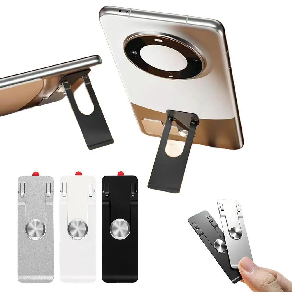 

Ultra Thin Mini Metal Folding Mobile Phone Holder Stand Alloy Invisible Portable Phone Kickstand Bracket Desktop Phone Holder