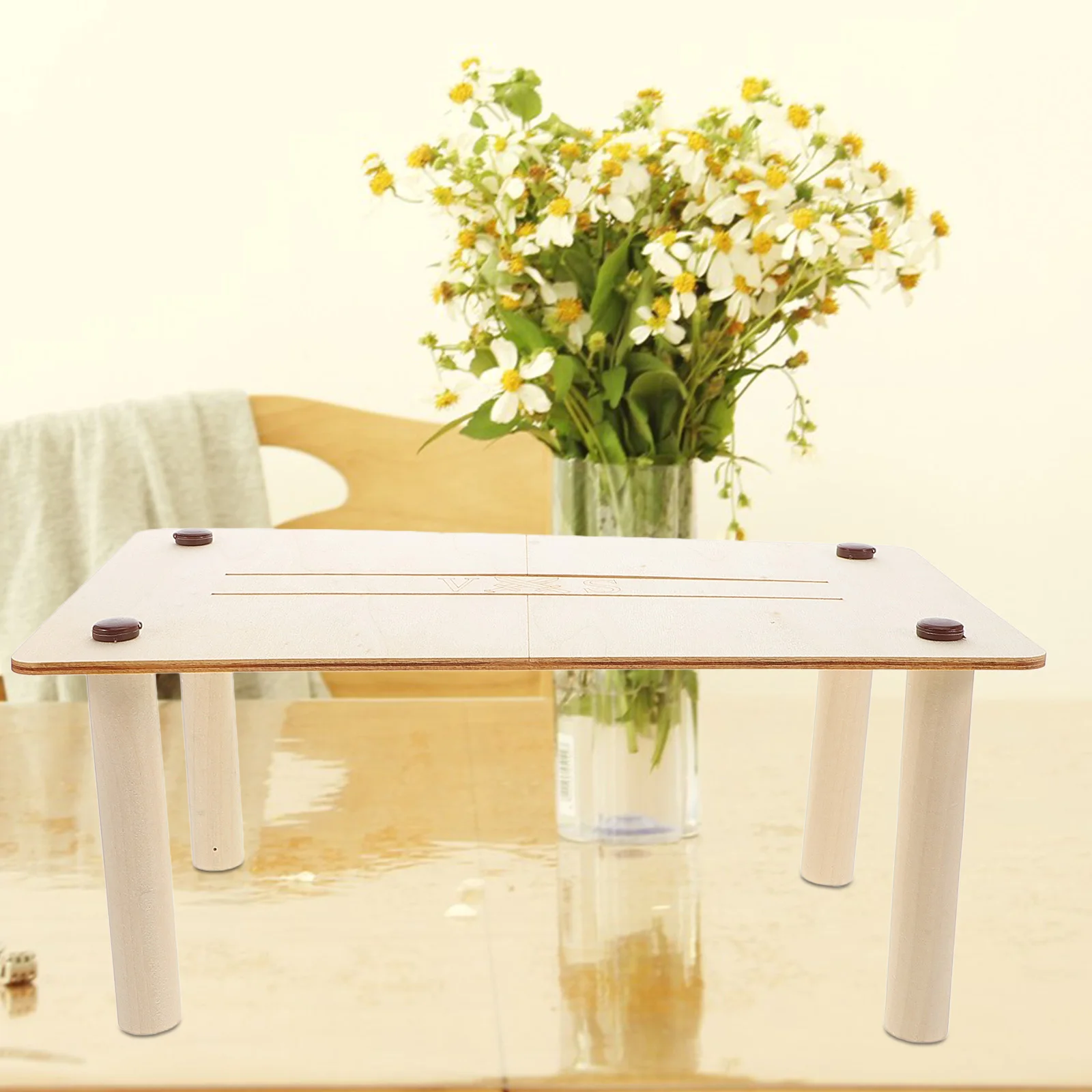 Tavolo in legno Piattaforme per criceti Scaletta da gioco di sesta elementare Decorazione per habitat di piccoli animali Kit di burattini di bambù St impermeabile