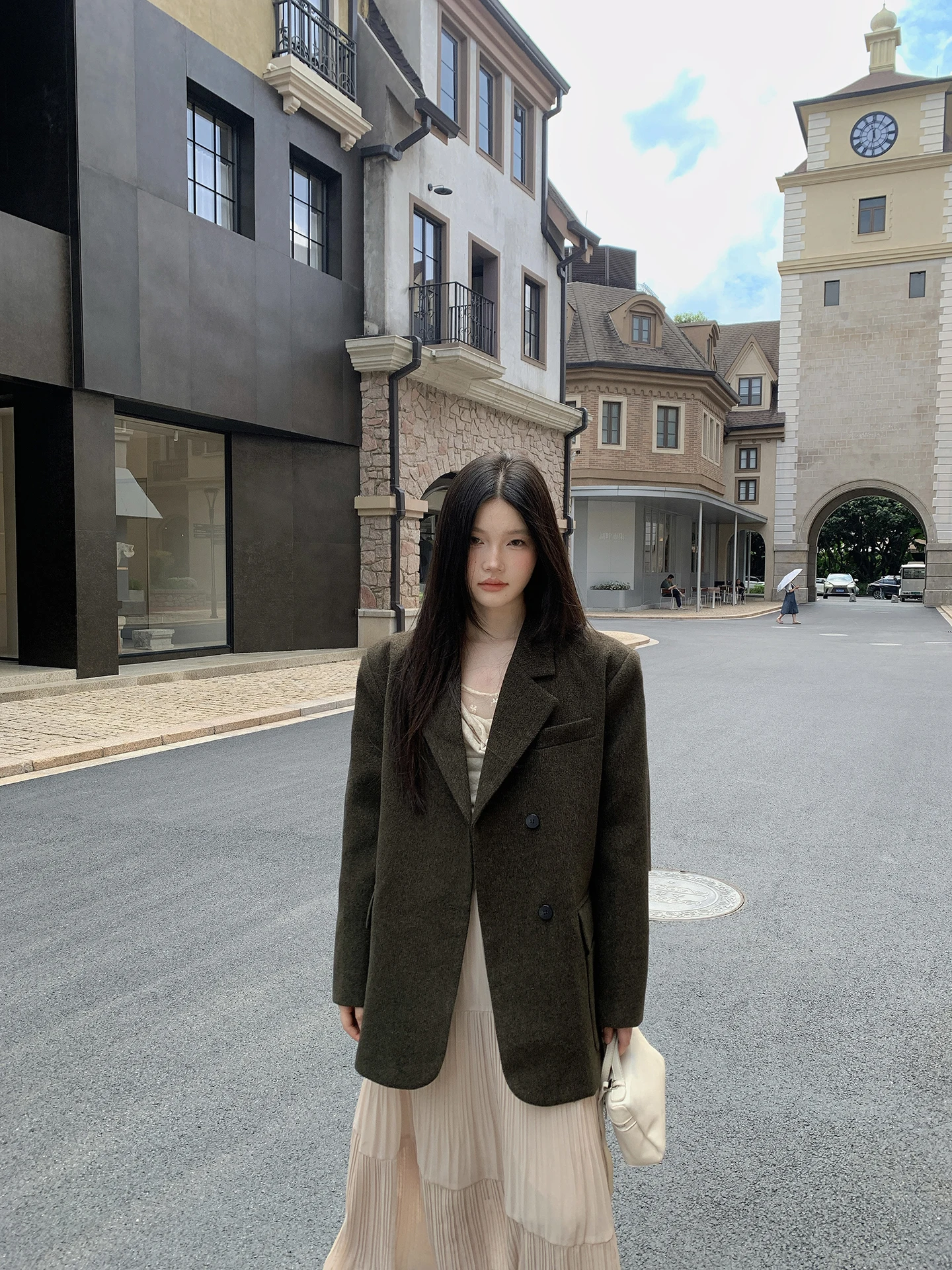 

Женское шерстяное пальто Masalady Studio в стиле ретро, свободного кроя, в корейском стиле, повседневное, модное, из смесового полиэстера, с длинными рукавами