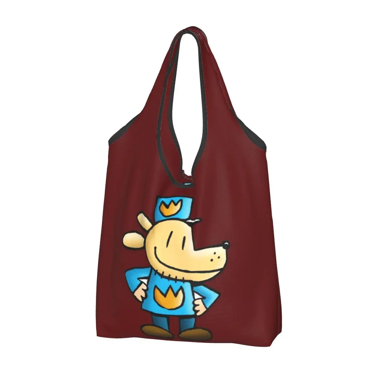 

Dogman Portable Tote Shopping Bags Large Capacity Shopper Bag Grocery Handbag Shoulder Bag