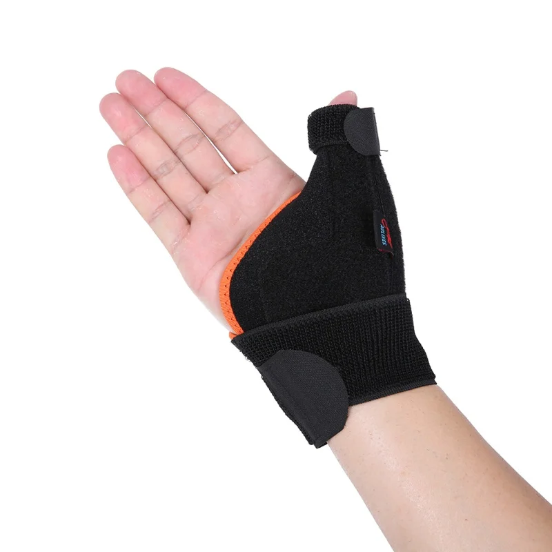 Adjustable Sport Sprain Injury Recovery Finger Brace Wrap Strap Band Wrist Protector Thumbs Support With Removable Splint