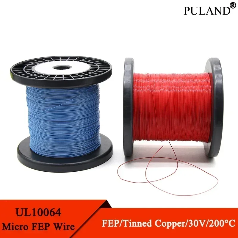 

10M/100M UL10064 FEP Wire 40/36/34/32/30/28/26AWG PTFE Plastic Ultra Fine Micro Litz Wires Solder High Conductivity Copper Cable