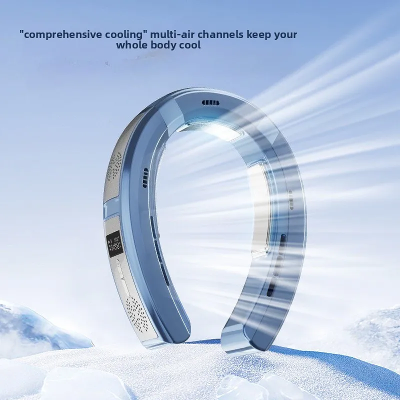 2025 Новый подвесной вентилятор для ленивого человека, охлаждающий полупроводниковый верхний и нижний вентилятор, зарядка через USB, бесшумная мощность ветра