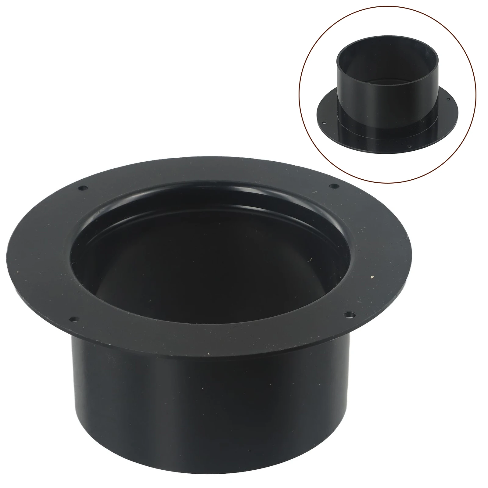 Round Wall Flange Connector Made of ABS for Use in For Ventilation Pipe Assemblies and Airflow Distribution Networks