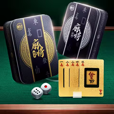 Card Deck Mahjong Pattern Deck Of Playing Cards Gold Foil Poker Card Set Novelty Gift Party Favor For Boys Girls Decoration Idea