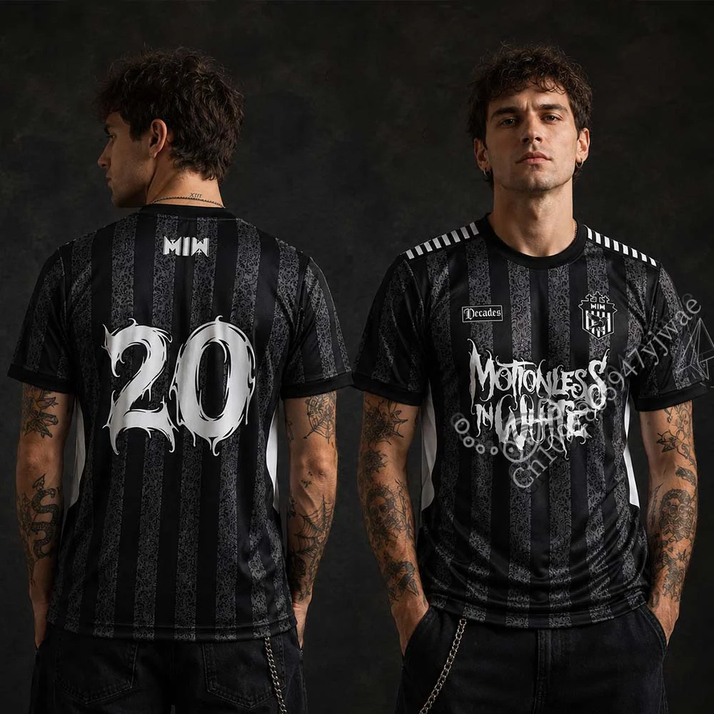 Decades Soccer Jersey Motionless In White Latest Album Music T-shirts Fashion Fans Street Wear Summer Men's Women's T-shirts