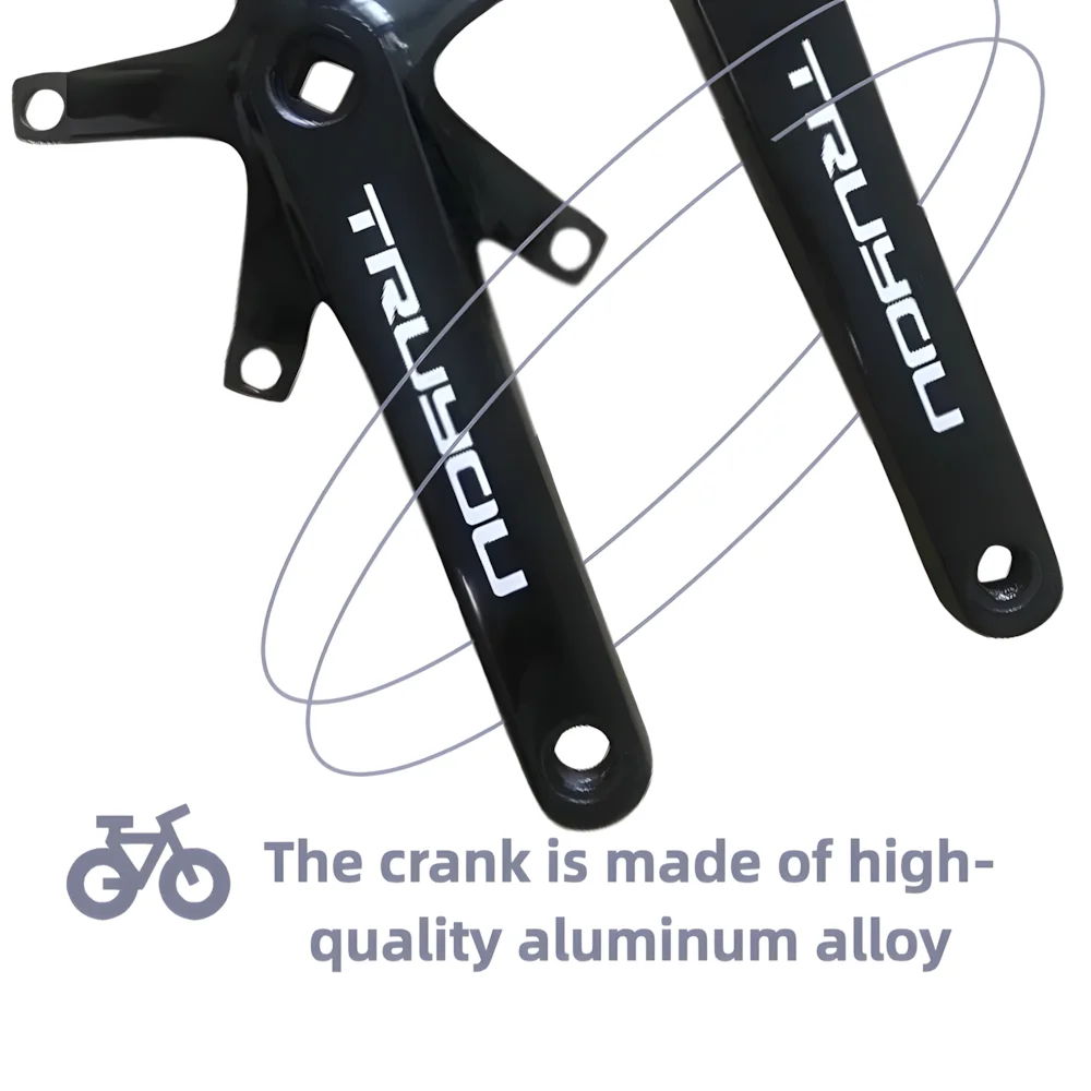 Bicycle Crank Track Bike 144 BCD 5 Bolts Aluminum Alloy Fixed Gear Parts Single Speed BMX Crankset Length 165mm 170mm Durable