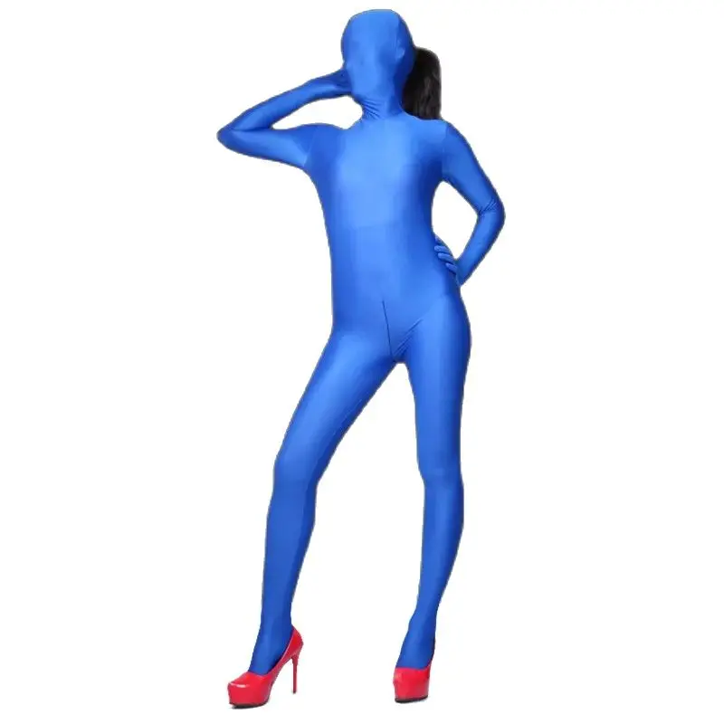 Collant Bodystocking donna Zip invisibile con apertura sul cavallo Costume Cosplay Zentai costumi da palcoscenico Body Shaping Full Wrap tute Sexy