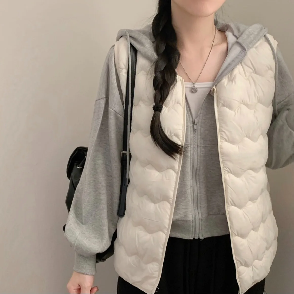 

Женский жилет с высокой талией, легкое хлопковое нижнее белье, модный ретро волнистый дизайн, зимний теплый хлопковый жилет