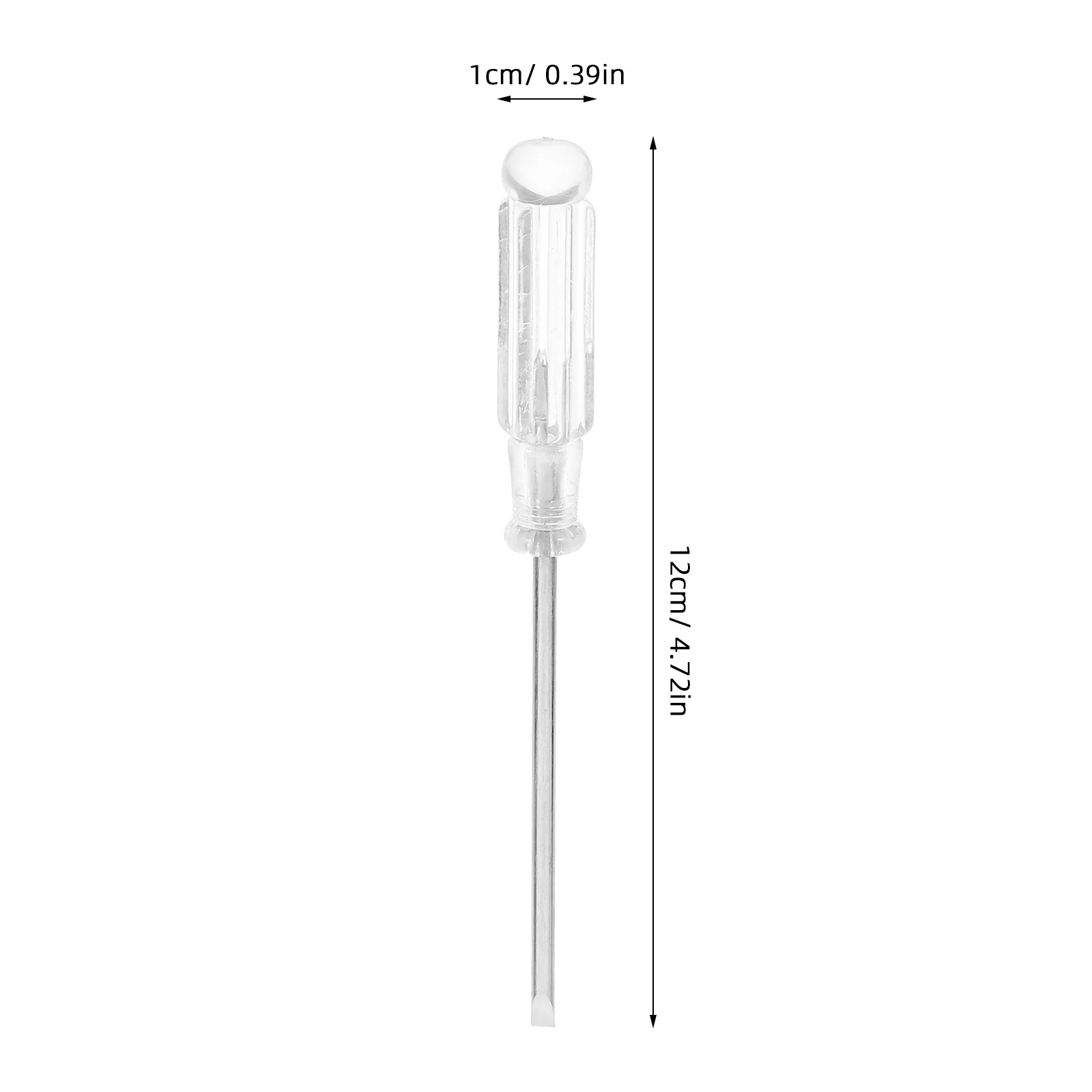 Zestaw 6 przezroczystych śrubokrętów precyzyjnych ze stali do napraw w domu, biurze, warsztacie, wytrzymałe małe śrubokręty płaskie.