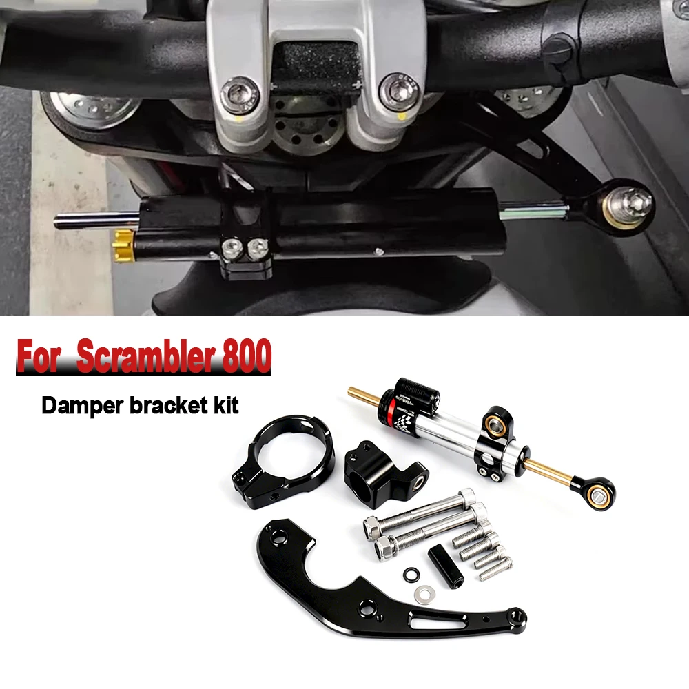 For Ducati Scrambler 800 Scrambler800 New Motorcycle Steering Stabilizer Damper bracket Mounting Kit CNC Aluminum