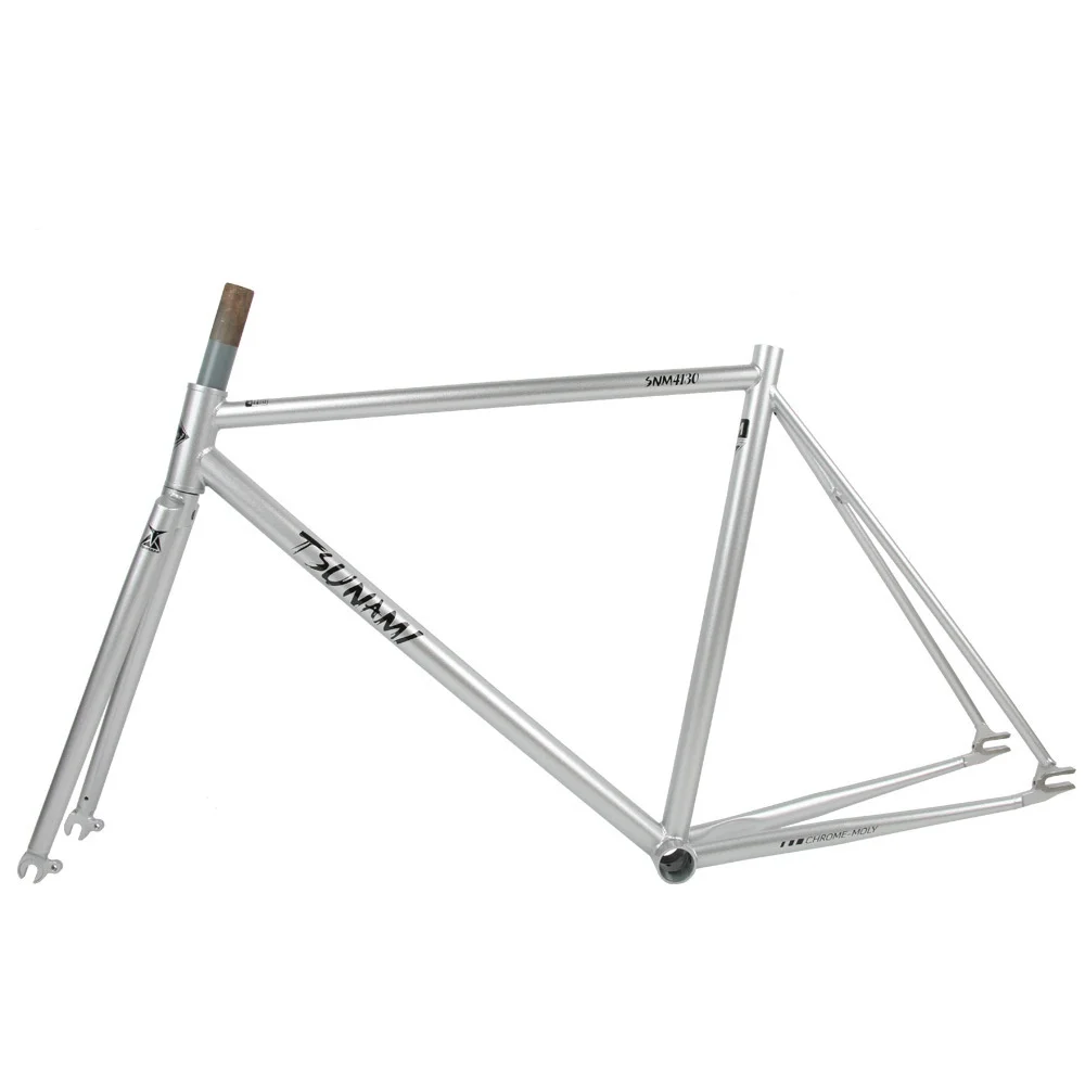 700C Bicycle Frame Chromium Molybdenum Steel Tsunami SNM4130 Fixed Gear Fixie Bike Frameset Cycling Parts