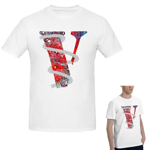 100% Cotton Vlone Angles Fun Design T-Shirt Men's Funny Oversized T Shirt Men O-Neck Summer Shirts Tops S-6XL