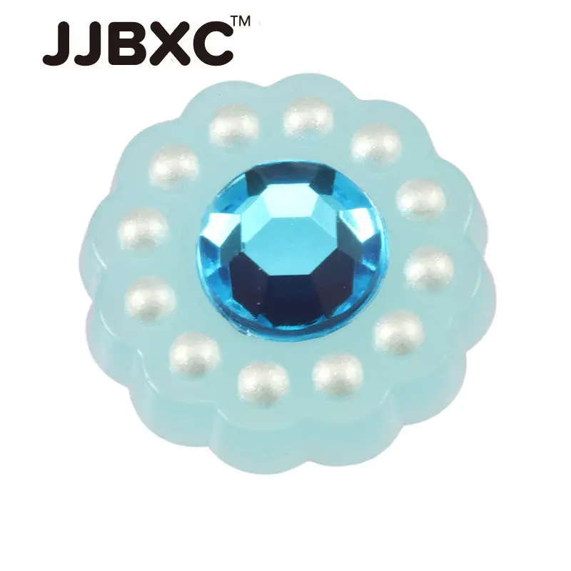 JJXBC Charm Lace Diamond Flower Shoe Buckle - High-Quality Accessory
