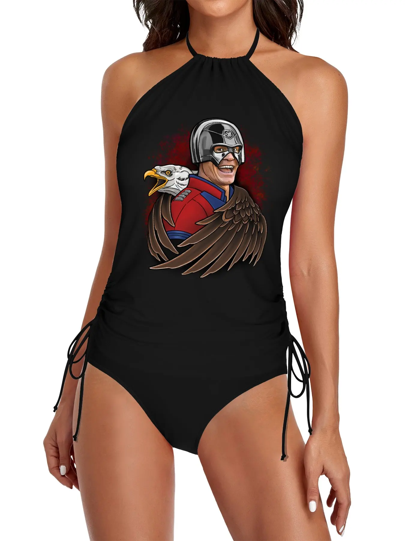 

Peacemaker Split Swimsuit Set swimsuit 2025 female new Black swimsuit beach pareos for women