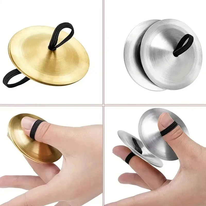 Picture 5: 2pcs/pair Finger Cymbals Belly Dance Finger Bowls For Orff Percussion Instruments