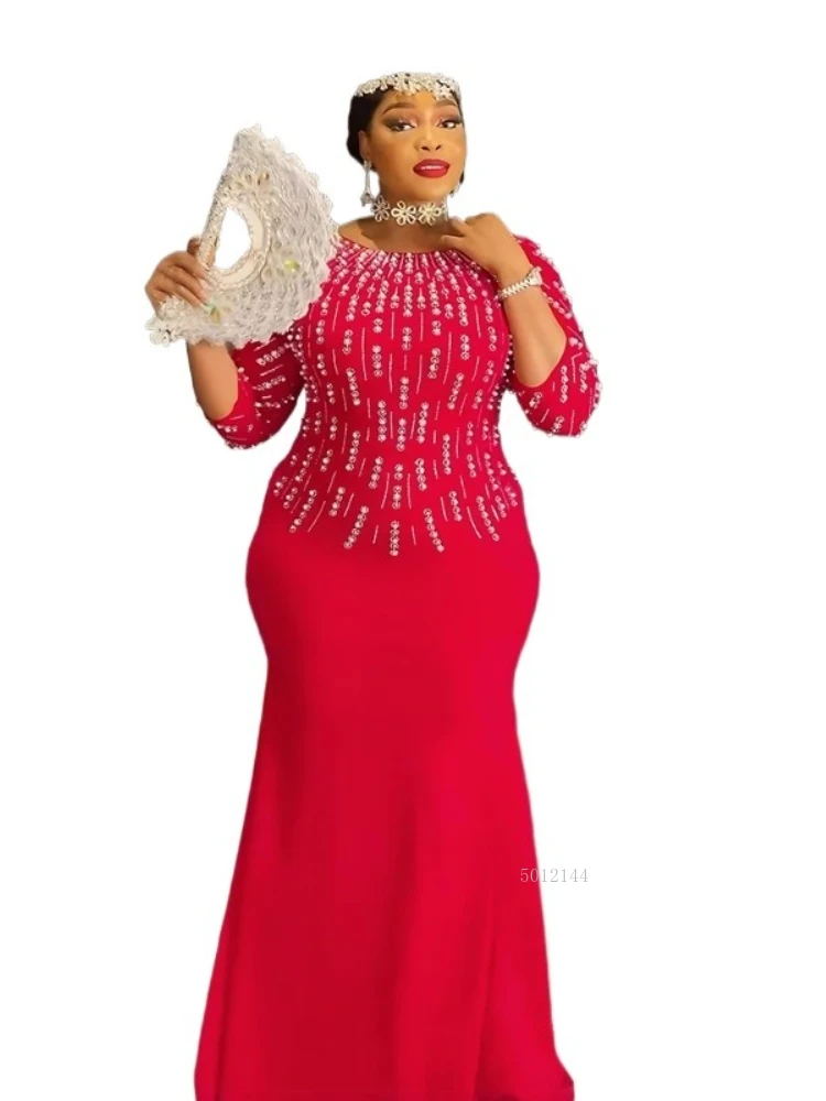

Elegant African Evening Dresses for Women Dashiki Ankara Outfits Robe Plus Size Turkey Wedding Party Long Maxi Dress 2026 New