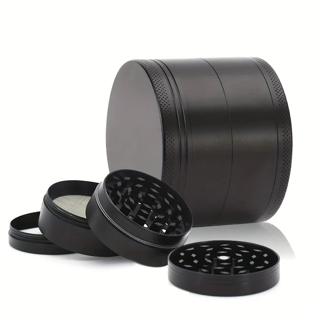 4-layers Herb Tobacco Grinder Manual Grass Spice Crusher Machine 40mm Metal Herb Grinder With Scraper Smoking Accessories