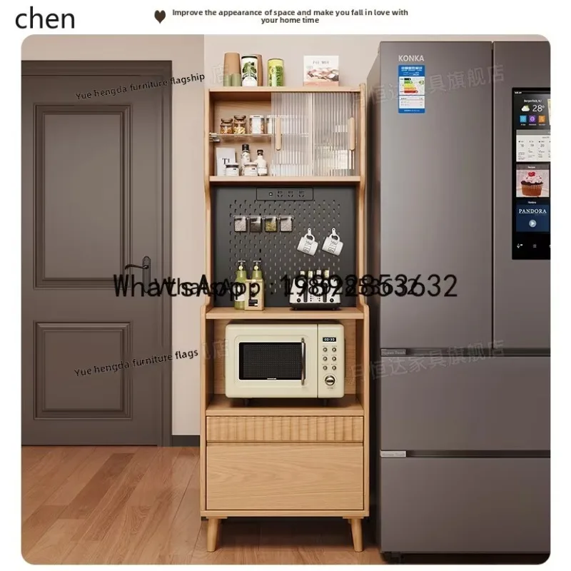 

X6 solid wood dining side against the wall integrated storage living room small apartment storage cabinet kitchen