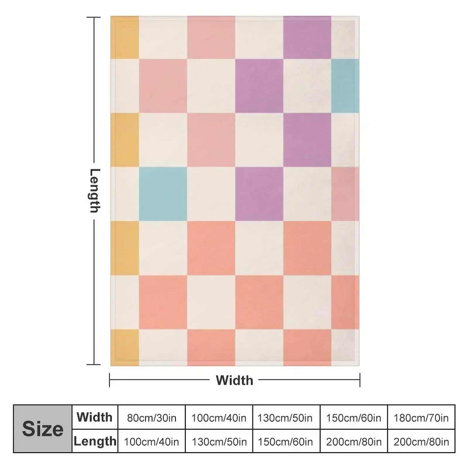 Sunny Check Pattern - Positive geometry Throw Blanket sofa bed for sofa Custom Travel Blankets