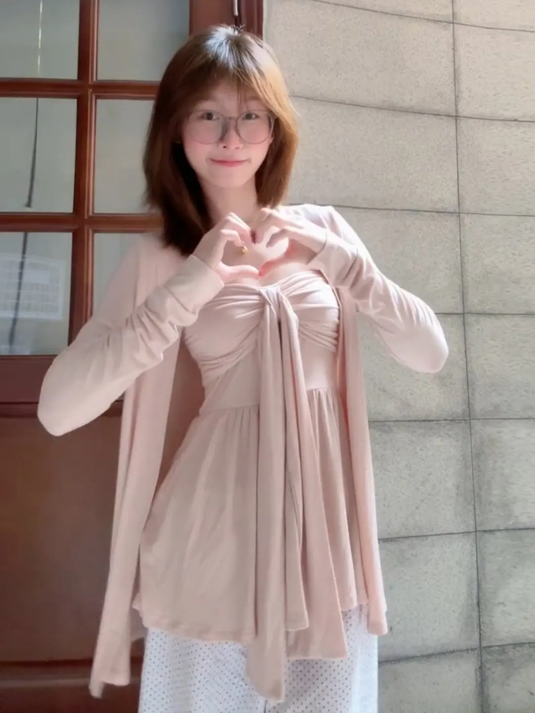 

Fashionable Pure Desire Set Thin Open Cardigan Outerwear Women's Spring Inner Folded Belted Tube Top Vest Two-Piece Suit