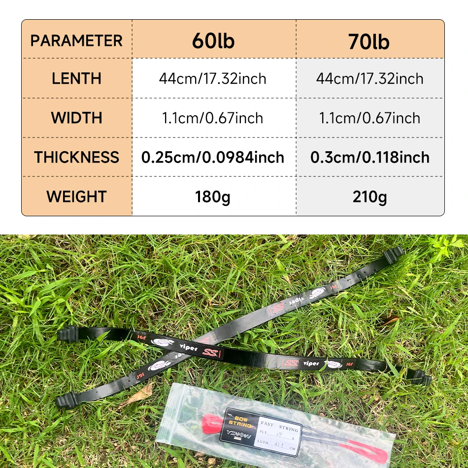 60/70 Lbs Carbon Steel Bow Limb Shooting Fish Bow String 24 Strand 16.73 Inch Outdoor Hunting and Crossbow Shooting Accessories - view 2