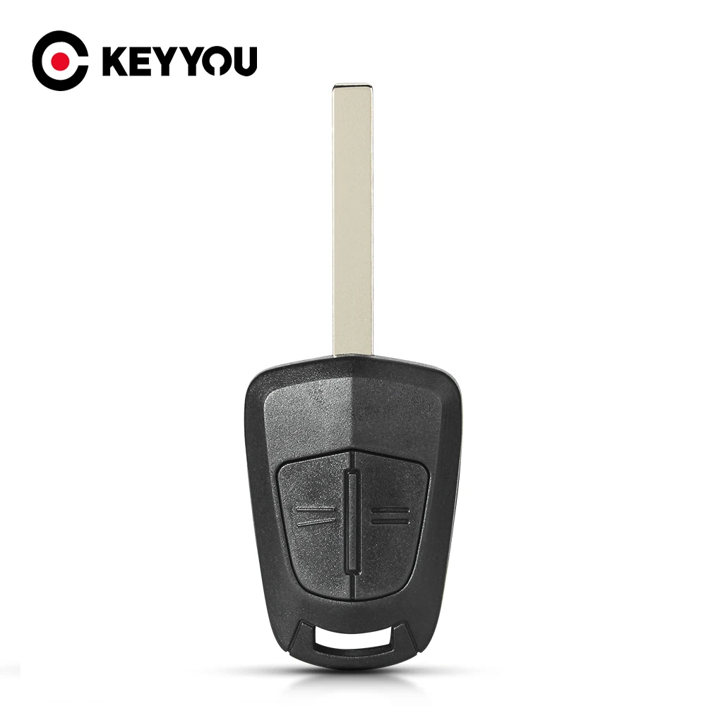 KEYYOU 10PCS NEW Car Key Case Shell Fob for Vauxhall Opel Corsa Agila Meriva Uncut Blade 2 Button Blank Key Fob Cover