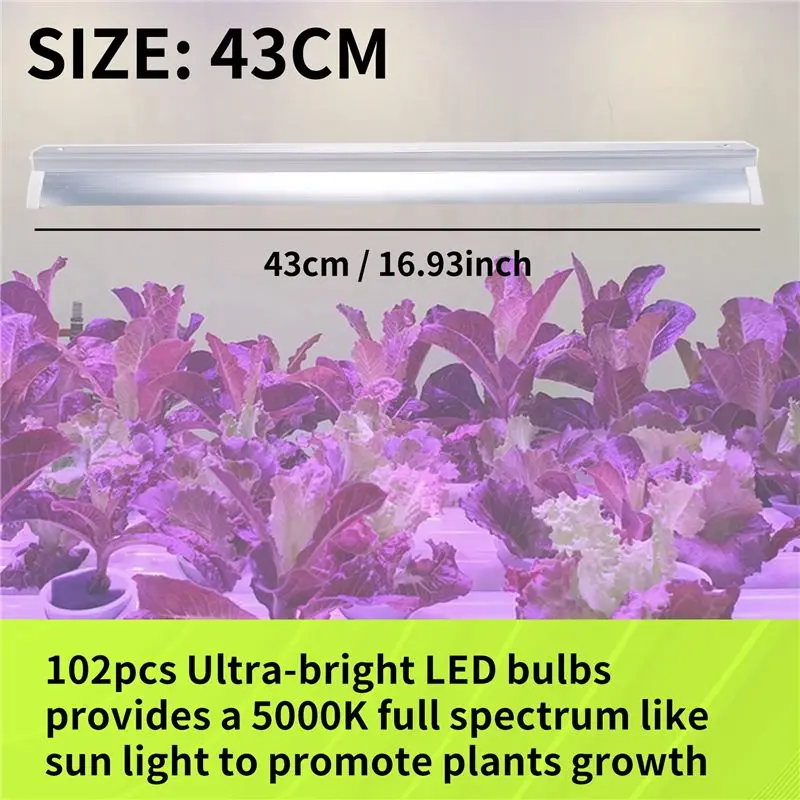 2 Pack 102 LED-Bulbs Grow Light Strips For Indoor Plants Growing Seedling US Plug