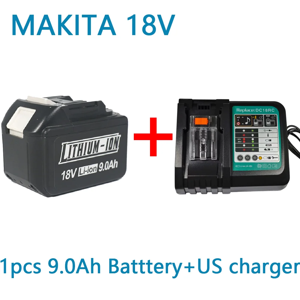 

Аккумулятор для электроинструментов Makita 18В, 9Ач, литий-ионный, перезаряжаемый, 1 шт., 2 шт., 4 шт. в упаковке, с зарядным устройством