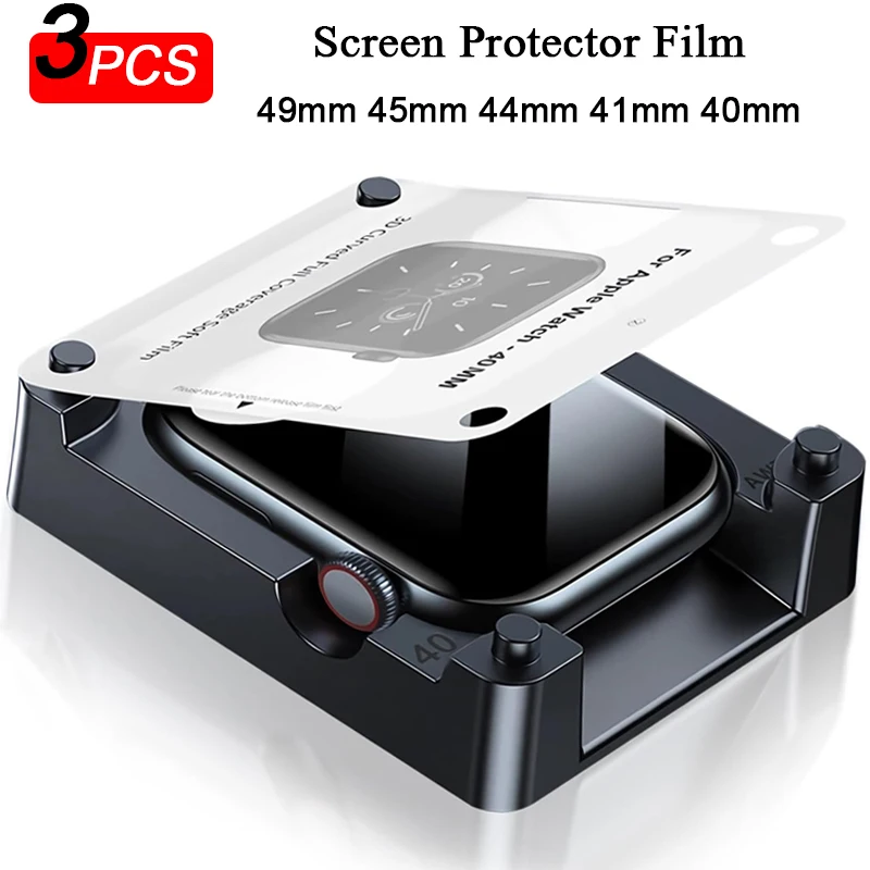 

Защитная пленка для Apple Watch Ultra Series 9 8 7 6 5 4 3 SE, Защитный Лоток для iWatch 49 мм 45 мм 41 мм 44 мм 42 мм 40 мм 38 мм