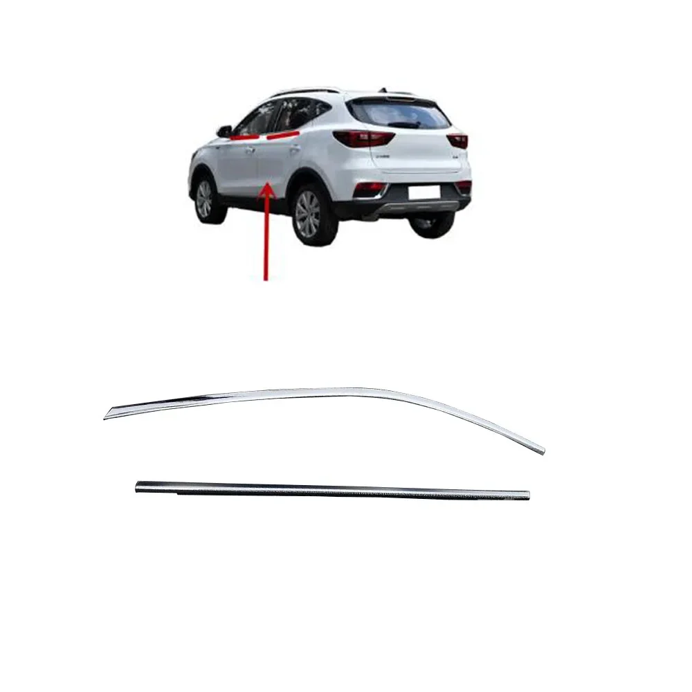 4 Pieces Chrome Outside Window Rubber Glass Protector for MG ZS Outside Weatherstrip Seal Door Belt Rubber for MG Accessories