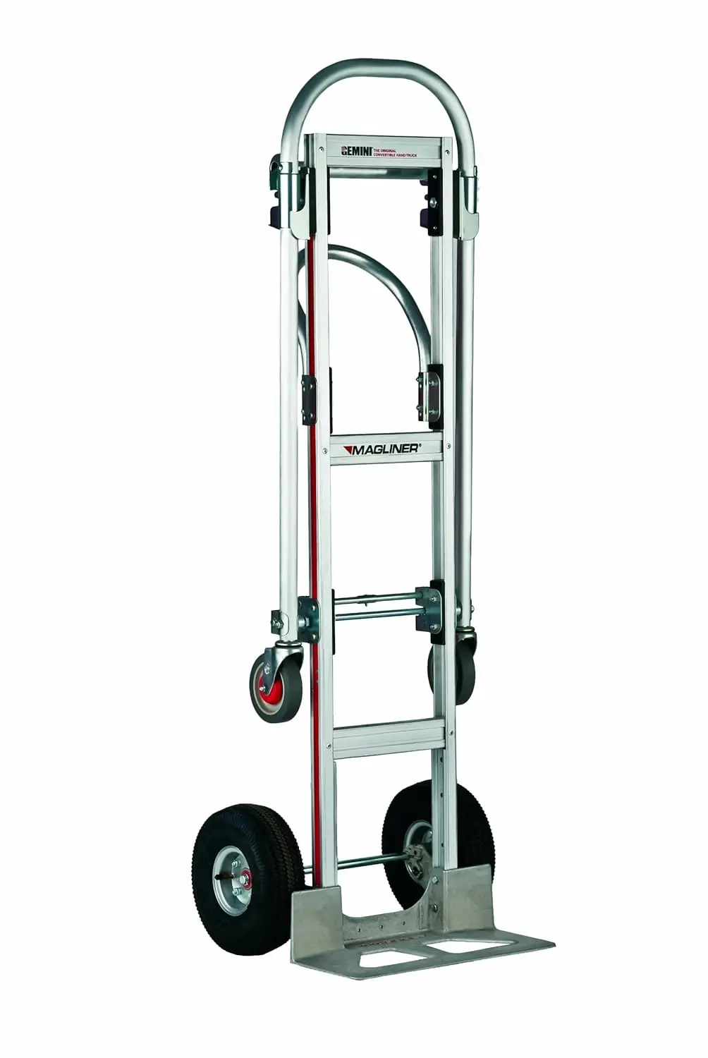 Gemini Sr Convertible Hand Truck, Pneumatic Wheels, 500 lbs Load Capacity, 61