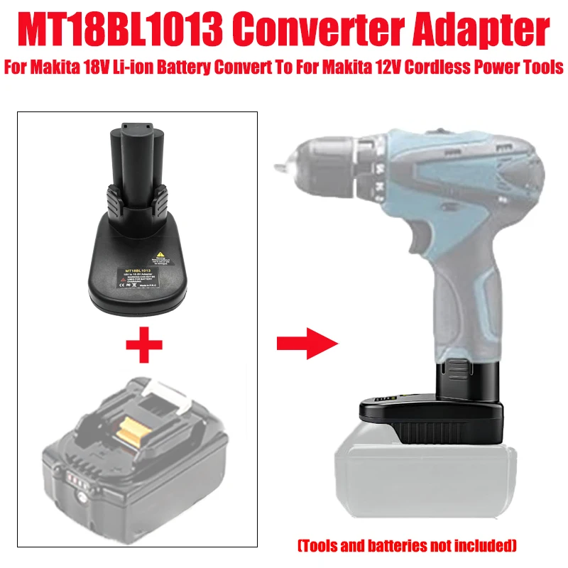 MT18BL1013 Battery Adapter for Makita 12V Tools for Makita 18V Lithium Batteries To for Makita 12V Lithium Battery Power Tools