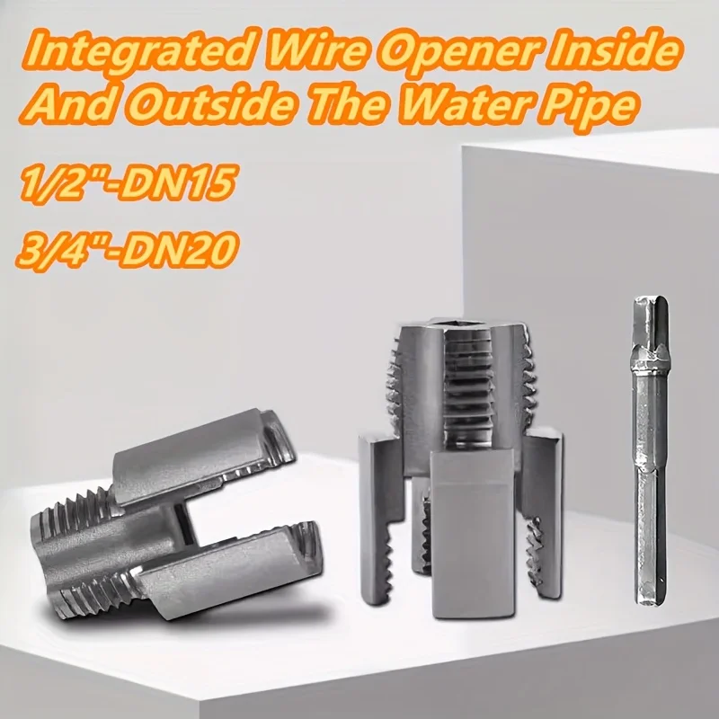 Integrated Water Pipe Thread Opener PPR Thread Repair Tool Electric Drill Pipe Threading Device for 1/2 DN15 3/4 DN20 Plumbing