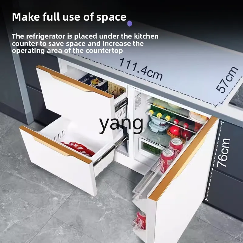 cx under-counter embedded refrigerator household three-door air-cooled frost-free intelligent frequency conversion drawer type