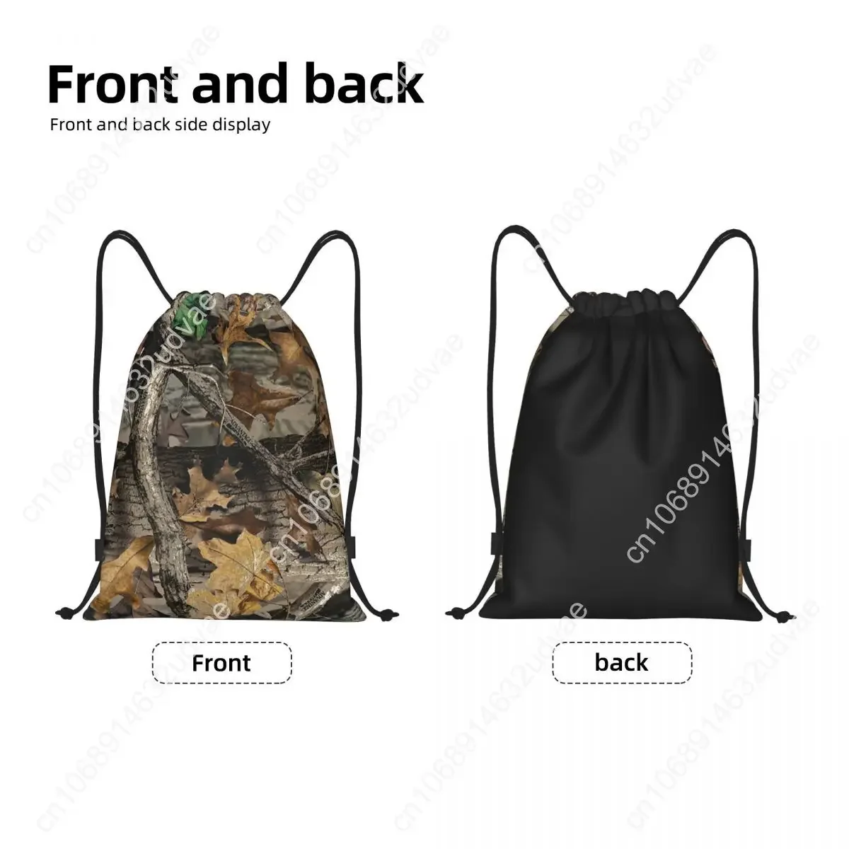 CamSolomon Camo Custom Backpack for Men and Women Gym Bag Workout Bag Wstring Proximity Backpack